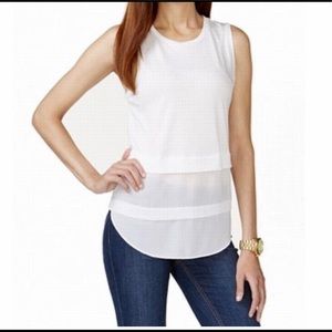 Michael Kors White Sleeveless Shirt